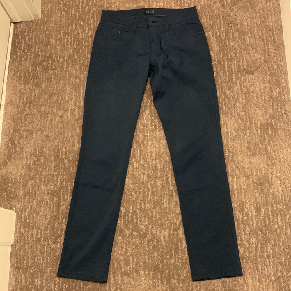 JACHS NY Slim Fit Tech Chinos-Great Condition-Used-29/32-Navy